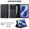 Custodia a portafoglio in pelle di vitello con blocco RFID Samsung Galaxy Z Fold8 Ultra Caseme 033 - Nera