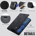 Custodia a portafoglio in pelle di vitello con blocco RFID Samsung Galaxy Z Fold8 Ultra Caseme 033 - Nera