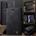 Custodia a portafoglio in pelle di vitello con blocco RFID Samsung Galaxy Z Fold8 Ultra Caseme 033 - Nera