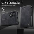 Custodia a portafoglio in pelle di vitello con blocco RFID Samsung Galaxy Z Fold8 Ultra Caseme 033 - Nera