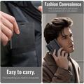 Custodia a portafoglio in pelle di vitello con blocco RFID Samsung Galaxy Z Fold8 Ultra Caseme 033 - Nera