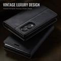 Custodia a portafoglio in pelle di vitello con blocco RFID Samsung Galaxy Z Fold8 Ultra Caseme 033 - Nera