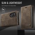 Custodia a portafoglio in pelle di vitello con blocco RFID Samsung Galaxy Z Fold8 Ultra Caseme 033 - Caffè