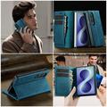 Custodia a portafoglio in pelle di vitello con blocco RFID Samsung Galaxy Z Fold8 Ultra Caseme 033 - Verde