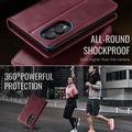 Custodia a portafoglio in pelle di vitello con blocco RFID Samsung Galaxy Z Fold8 Ultra Caseme 033 - Rossa