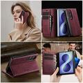 Custodia a portafoglio in pelle di vitello con blocco RFID Samsung Galaxy Z Fold8 Ultra Caseme 033 - Rossa