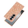 Custodia ibrida per Samsung Galaxy Z Fold8 Ultra Serie Glitter - Rosa Oro