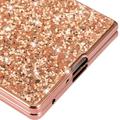 Custodia ibrida per Samsung Galaxy Z Fold8 Ultra Serie Glitter - Rosa Oro