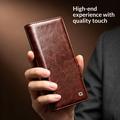 Custodia in pelle a portafoglio Samsung Galaxy Z Fold8 Ultra Qialino Classic - Marrone Scuro