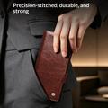 Custodia in pelle a portafoglio Samsung Galaxy Z Fold8 Ultra Qialino Classic - Marrone Scuro