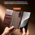 Custodia in pelle a portafoglio Samsung Galaxy Z Fold8 Ultra Qialino Classic - Marrone Scuro
