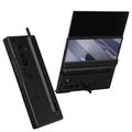 Custodia Samsung Galaxy Z TriFold Kickstand con protezione dello schermo in vetro temperato e penna stilo - Nero
