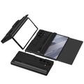 Custodia Samsung Galaxy Z TriFold Kickstand con protezione dello schermo in vetro temperato e penna stilo - Nero