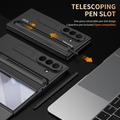 Custodia Samsung Galaxy Z TriFold Kickstand con protezione dello schermo in vetro temperato e penna stilo - Nero