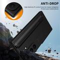 Custodia Samsung Galaxy Z TriFold Kickstand con protezione dello schermo in vetro temperato e penna stilo - Nero