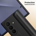 Custodia Samsung Galaxy Z TriFold Kickstand con protezione dello schermo in vetro temperato e penna stilo - Nero