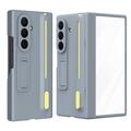 Custodia Samsung Galaxy Z TriFold Kickstand con protezione dello schermo in vetro temperato e penna stilo - Grigio