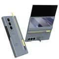 Custodia Samsung Galaxy Z TriFold Kickstand con protezione dello schermo in vetro temperato e penna stilo - Grigio