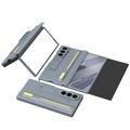 Custodia Samsung Galaxy Z TriFold Kickstand con protezione dello schermo in vetro temperato e penna stilo - Grigio