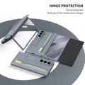 Custodia Samsung Galaxy Z TriFold Kickstand con protezione dello schermo in vetro temperato e penna stilo - Grigio