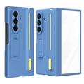Custodia Samsung Galaxy Z TriFold Kickstand con protezione dello schermo in vetro temperato e penna stilo - Blu cielo