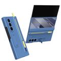 Custodia Samsung Galaxy Z TriFold Kickstand con protezione dello schermo in vetro temperato e penna stilo - Blu cielo