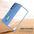 Custodia Samsung Galaxy Z TriFold Kickstand con protezione dello schermo in vetro temperato e penna stilo - Blu cielo
