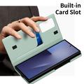 Custodia Flip Samsung Galaxy Z TriFold Smart Clear View con slot per schede - Verde chiaro
