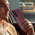 Custodia Samsung Galaxy Z TriFold Smart Clear View con slot per schede - Rosso vino