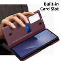Custodia Samsung Galaxy Z TriFold Smart Clear View con slot per schede - Rosso vino