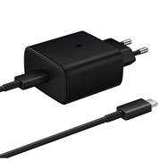 Caricabatterie da viaggio veloce USB-C con cavo Samsung EP-TA845EBE / EP-DW767JBE - 45W - Bulk - Nero