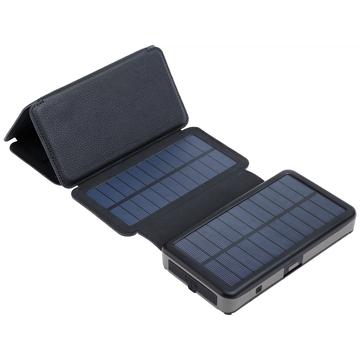 Sandberg Active 20W Banca di energia solare resistente all\'acqua con torcia - 20000mAh, 2x USB-A, USB-C - Nero