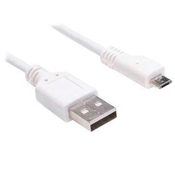 Cavo MicroUSB per Ricarica / Sincronizzazione Sandberg - Bianco - 3m