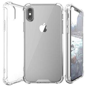 Custodia ibrida antigraffio per iPhone X / iPhone XS - Trasparente