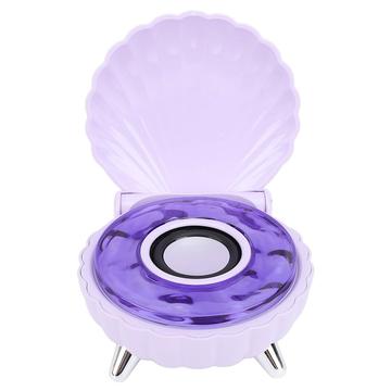 Altoparlante Bluetooth a forma di conchiglia con illuminazione ambientale RGB - Viola