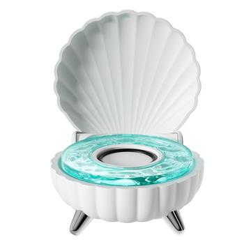 Altoparlante Bluetooth a forma di conchiglia con illuminazione ambientale RGB - Bianco