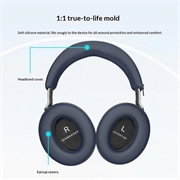 Set di cover in silicone per Sennheiser Momentum 5 - Blu scuro