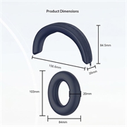 Set di cover in silicone per Sennheiser Momentum 5 - Blu scuro