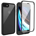 Custodia ibrida Shine&Protect 360 per iPhone 7/8/SE (2020)/SE (2022) - nera / trasparente