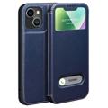 Custodia a Flip in Pelle Dual View per iPhone 14 - Blu