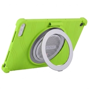 Custodia in silicone antiurto per Lenovo Tab Plus Gen 2 con porta-matita - Verde