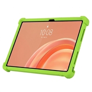 Custodia in silicone antiurto per Lenovo Tab Plus Gen 2 con porta-matita - Verde