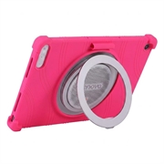 Custodia in silicone antiurto per Lenovo Tab Plus Gen 2 con porta-matita - Rosa shocking