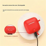 Custodia in silicone con fibbia per Honor Earbuds 5e - Rossa