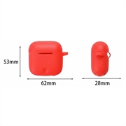 Custodia in silicone con fibbia per Honor Earbuds 5e - Rossa