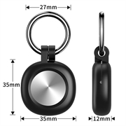 Custodia in silicone Samsung Galaxy SmartTag3 con portachiavi - nera