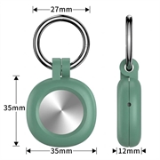 Custodia in silicone Samsung Galaxy SmartTag3 con portachiavi - Verde nerastro
