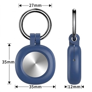 Custodia in silicone Samsung Galaxy SmartTag3 con portachiavi - Blu Scuro