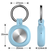 Custodia in silicone Samsung Galaxy SmartTag3 con portachiavi - Azzurra