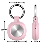 Custodia in silicone Samsung Galaxy SmartTag3 con portachiavi - Rosa